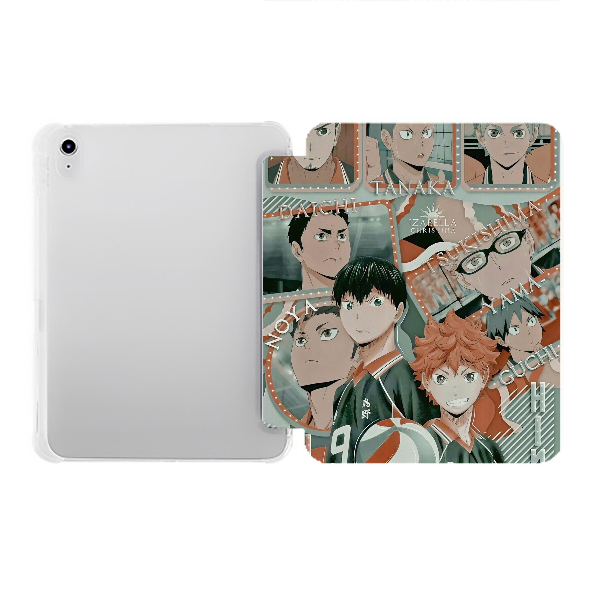 （画像用） ハイキュー!! Haikyu!! IPad ケース ペン収納付き 三つ折りスタンド PUレザー×シリコン 対応機種9.5/10.5/10.9インチ